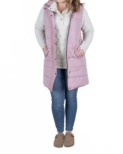 Michelle Mae Harlow Long Vest In Blush In Pink