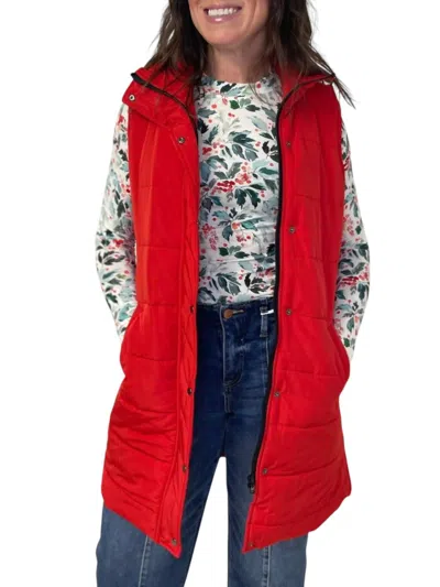 Michelle Mae Harlow Long Vest In Red