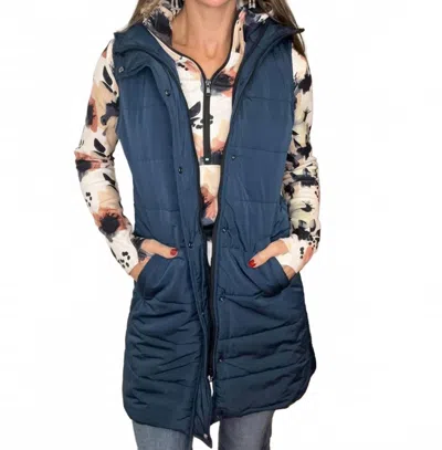 Michelle Mae Harlow Vest In Navy In Blue