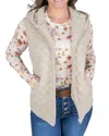 Michelle Mae Heather Hooded Vest In Beige In Neutral
