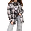 Michelle Mae Julia Plaid Shacket In Black In Black