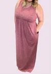 Michelle Mae Maxi Dress In Pink Dot In Multi
