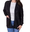 Michelle Mae Open Knit Cardigan In Black In Black