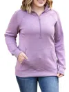 Michelle Mae Scuba Halfzip Hoodie In Lavender In Purple