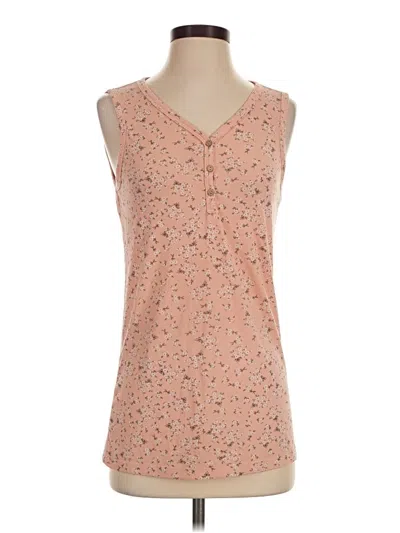 Pre-owned Michelle Mae Sleeveless Blouse In Orange