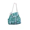 Michelle Mae Women's Rope Handle Beach Bag Top Flap In Palm Leaves In Multi