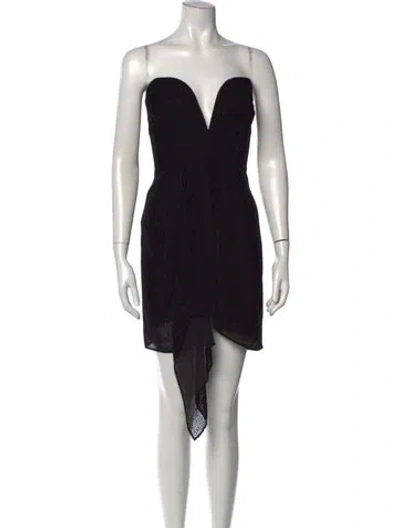 Pre-owned Michelle Mason Animal Print Mini Dress W/ Tags In Black