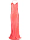 MICHELLE MASON BIAS-CUT SILK GOWN