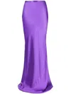 Michelle Mason Bias Maxi Skirt In Purple