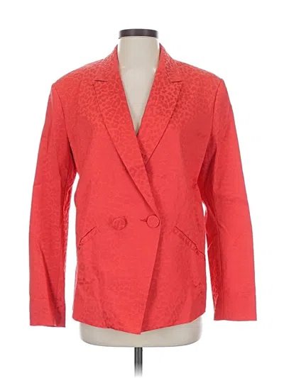 Pre-owned Michelle Mason Blazer Jacket In Red