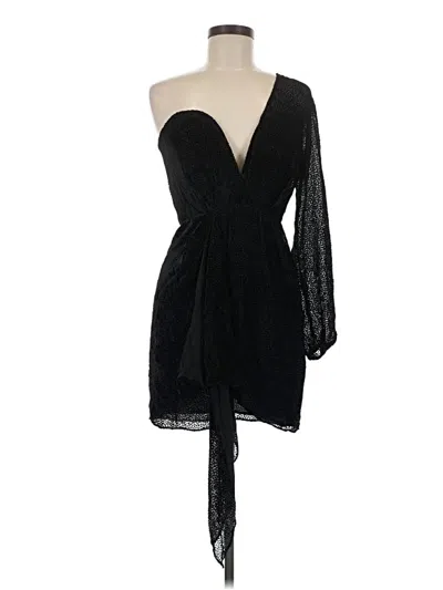 Pre-owned Michelle Mason Cocktail Dress In Black