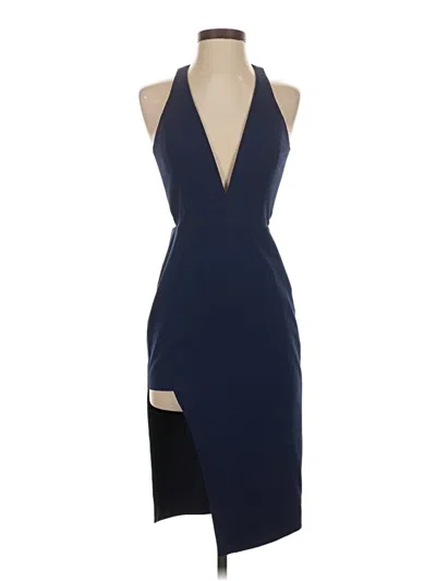 Pre-owned Michelle Mason Cocktail Dress In Blue