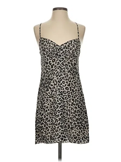 Pre-owned Michelle Mason Cocktail Dress In Tan