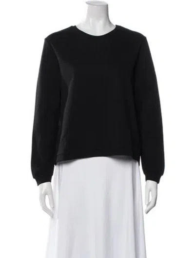 Pre-owned Michelle Mason Crew Neck Long Sleeve Sweatshirt In Black