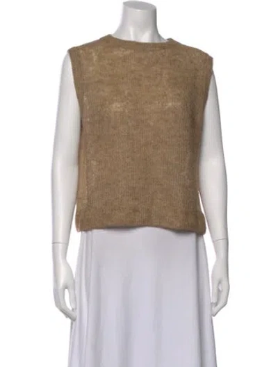 Pre-owned Michelle Mason Crew Neck Sweater In Brown