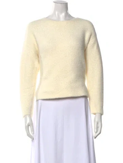 Pre-owned Michelle Mason Crew Neck Sweater In Neutrals
