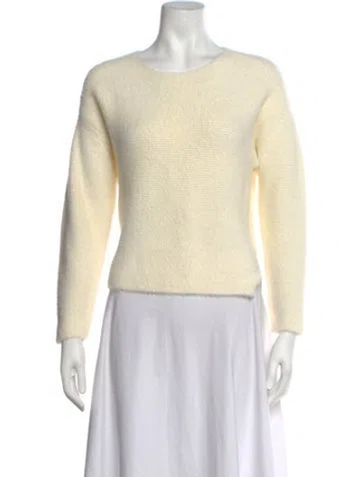 Pre-owned Michelle Mason Crew Neck Sweater In White