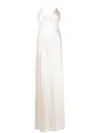 Michelle Mason Cut-out Detail Gown In White
