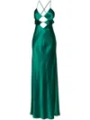 Michelle Mason Cutout Detail Gown In Green