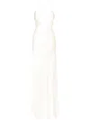 Michelle Mason Cutout Detail Gown In White