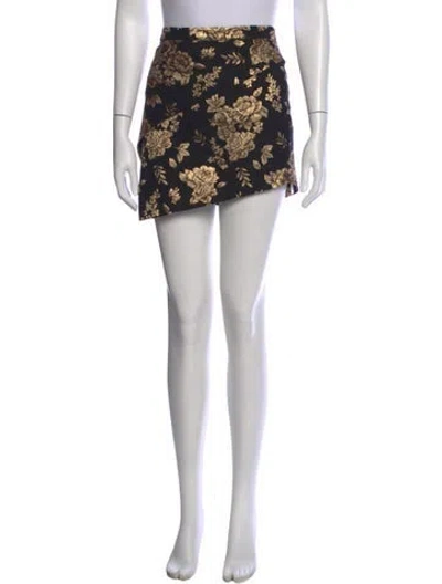 Pre-owned Michelle Mason Floral Print Mini Skirt In Multi