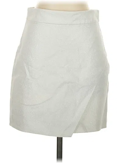 Pre-owned Michelle Mason Formal Skirt In Silver