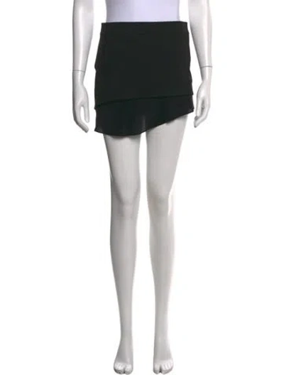 Pre-owned Michelle Mason Lace Trim Embellishment Mini Skirt In Green