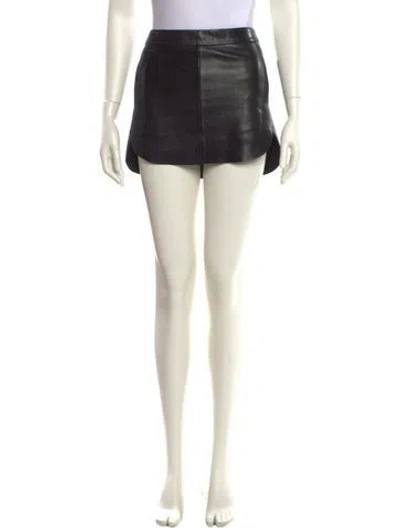 Pre-owned Michelle Mason Lambskin Mini Skirt In Neutral