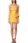 Michelle Mason Lambskin Ruffle Skirt In Butter In Yellow
