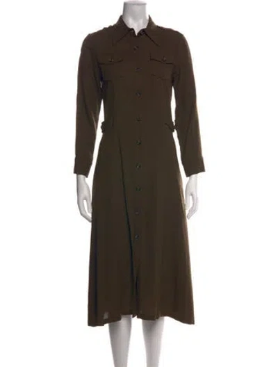 Pre-owned Michelle Mason Long Dress In Green