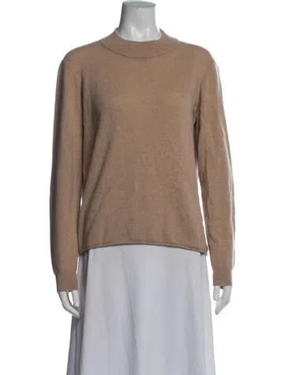 Pre-owned Michelle Mason Merino Wool Crew Neck Sweater In Neutral