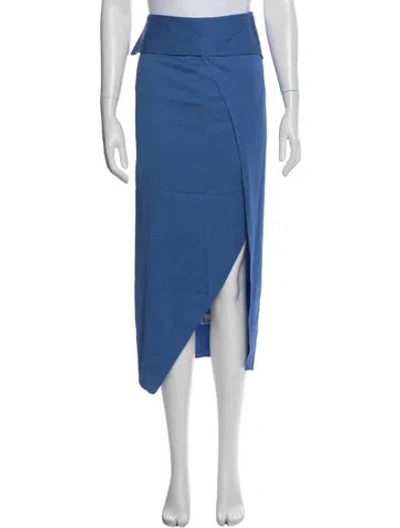 Pre-owned Michelle Mason Midi Length Skirt In Blue