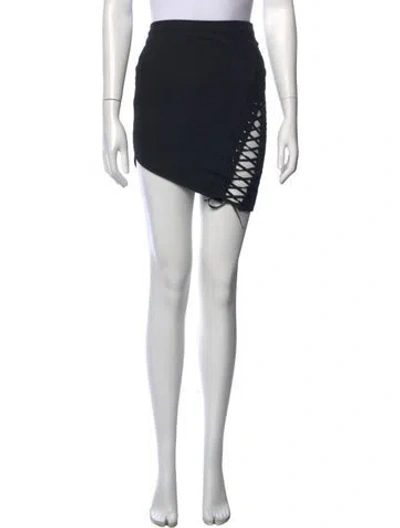 Pre-owned Michelle Mason Mini Skirt In Black