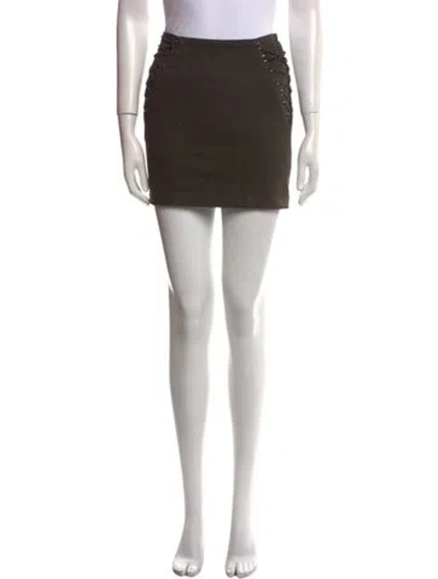 Pre-owned Michelle Mason Mini Skirt In Green
