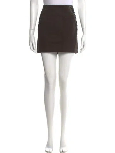 Pre-owned Michelle Mason Mini Skirt In Green