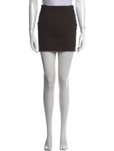 Pre-owned Michelle Mason Mini Skirt In Green