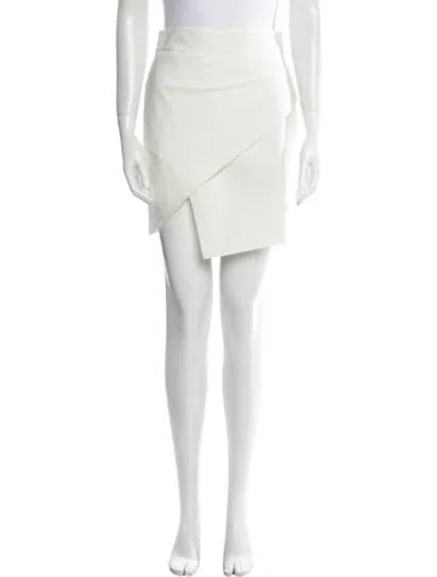 Pre-owned Michelle Mason Mini Skirt In White