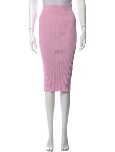 Pre-owned Michelle Mason Nylon Midi Length Skirt In Pink