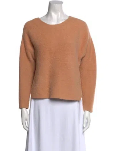 Pre-owned Michelle Mason Scoop Neck Long Sleeve Sweatshirt In Orange