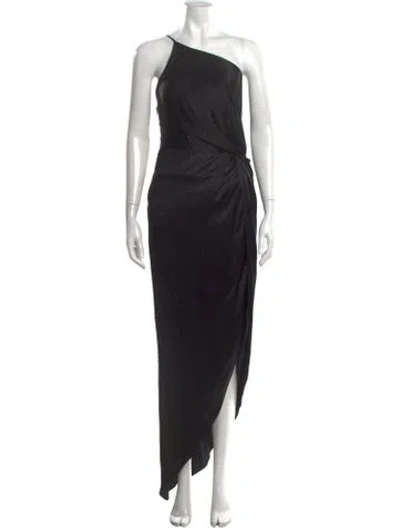 Pre-owned Michelle Mason Silk Long Dress In Black