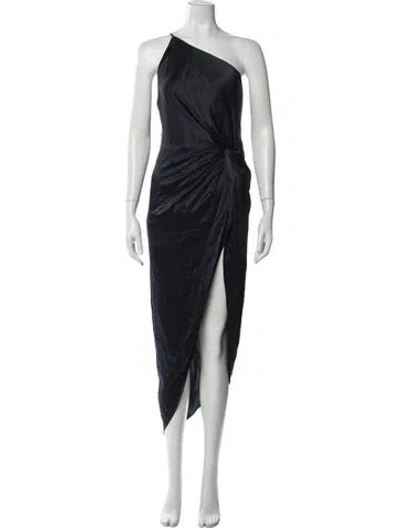 Pre-owned Michelle Mason Silk Long Dress In Blue