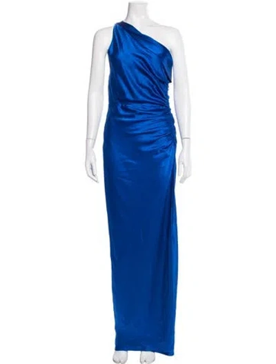 Pre-owned Michelle Mason Silk Long Dress In Blue
