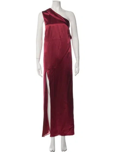 Pre-owned Michelle Mason Silk Long Dress In Red