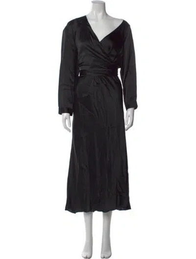 Pre-owned Michelle Mason Silk Long Dress W/ Tags In Black