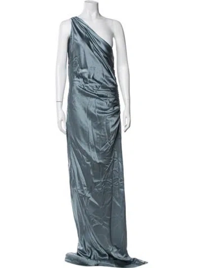 Pre-owned Michelle Mason Silk Long Dress W/ Tags In Blue