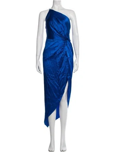 Pre-owned Michelle Mason Silk Long Dress W/ Tags In Blue