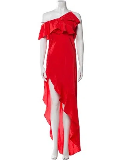 Pre-owned Michelle Mason Silk Long Dress W/ Tags In Red