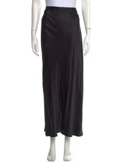 Pre-owned Michelle Mason Silk Long Skirt In Black