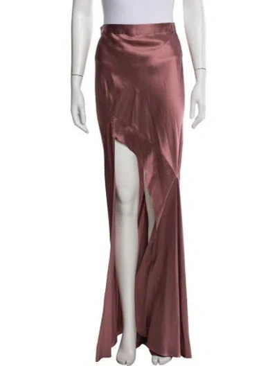 Pre-owned Michelle Mason Silk Long Skirt In Pink
