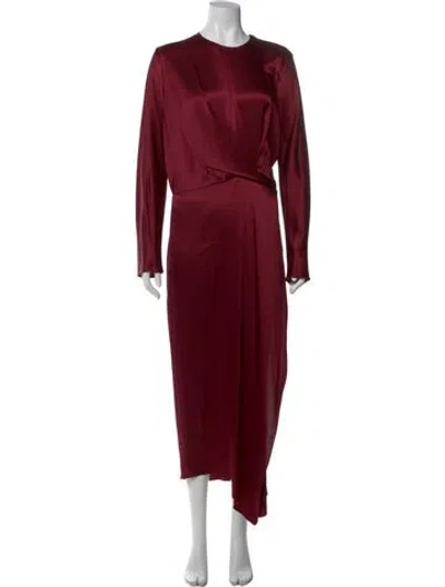 Pre-owned Michelle Mason Silk Midi Length Dress W/ Tags In Red